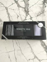 Kenneth Cole Set of 4 Crew Socks Black White Grey Striped - £55.71 GBP