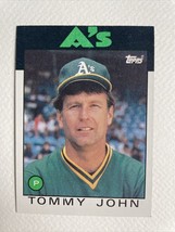 1986 Topps  #240  Tommy John   Pitcher   Oakland Athletics - $1.00