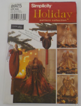 SIMPLICITY HOLIDAY PATTERN COLLECTION #8925 ANGEL TREE TOP ORNAMENTS UNC... - £7.80 GBP
