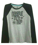 Athletic Works Boys Hype It Up T Shirt Size L 10-12 Light Grey/Black Lon... - $5.88