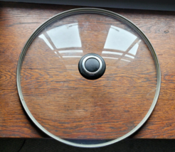 12&quot; Clear Glass Skillet Lid Stock Pot Lid With Knob Handle Metal Surroun... - $242.13 MXN