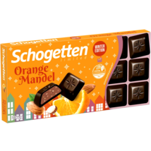 Schogetten chocolate bar ORANE  LMONDS 100g -FREE SHIPPING - £7.03 GBP