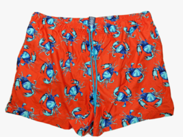 George Swim Trunks Size 3XL Orange Blue Crab Print Summer Fun NEW Mens Shorts - £26.53 GBP