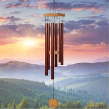 Wind Chimes for outside - 29&quot; Copper-Red Wind Chime Outdoor, Zen Garden Chimes f - £24.96 GBP