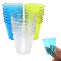40 Ct Hard Plastic 1 Ounce Shot Glasses Party Essentials Mini Cups Neon ... - $25.99