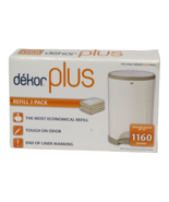 Dekor Plus Diaper Pail Refills 2 Count Most Economical Refill System Quick - £12.85 GBP