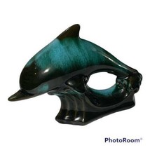 Vintage Dolphin Figurine Statue BMP Blue Mountain Pottery Jumping - £15.01 GBP