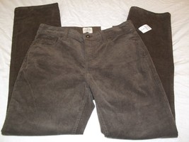 Women&#39;s St. John&#39;s Bay Pants Corduroy Size 10 Brown Slender Classic Fit NEW - £21.34 GBP