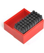 36pc 3/8&quot; Steel Metal Punch Letter Number Stamp Stamping Set with Plasti... - $70.65 CAD