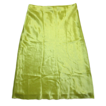 NWT Vince Satin Slip Midi in Citrine Yellow Pull-on A-line Skirt M $245 - £85.92 GBP