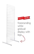 Only Hangers Commercial Grid Unit, 2&#39; x 6&#39; with Legs, White - $167.97