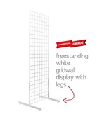 Only Hangers Commercial Grid Unit, 2&#39; x 6&#39; with Legs, White - $3,081.26 MXN