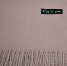 Powder Pink Mens 100% Cashmere Scarf Winter Oversize Wool Blanket Shawl ... - £18.83 GBP
