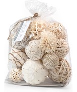 ANDALUCA Large Decorative Balls Bowl Filler Decor Orbs White Cream (Natu... - $55.67 CAD
