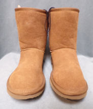 New Suede Leather Plush Lining Woman’s Winter Boots Size 6 Brown By Faded Glory - $14.99