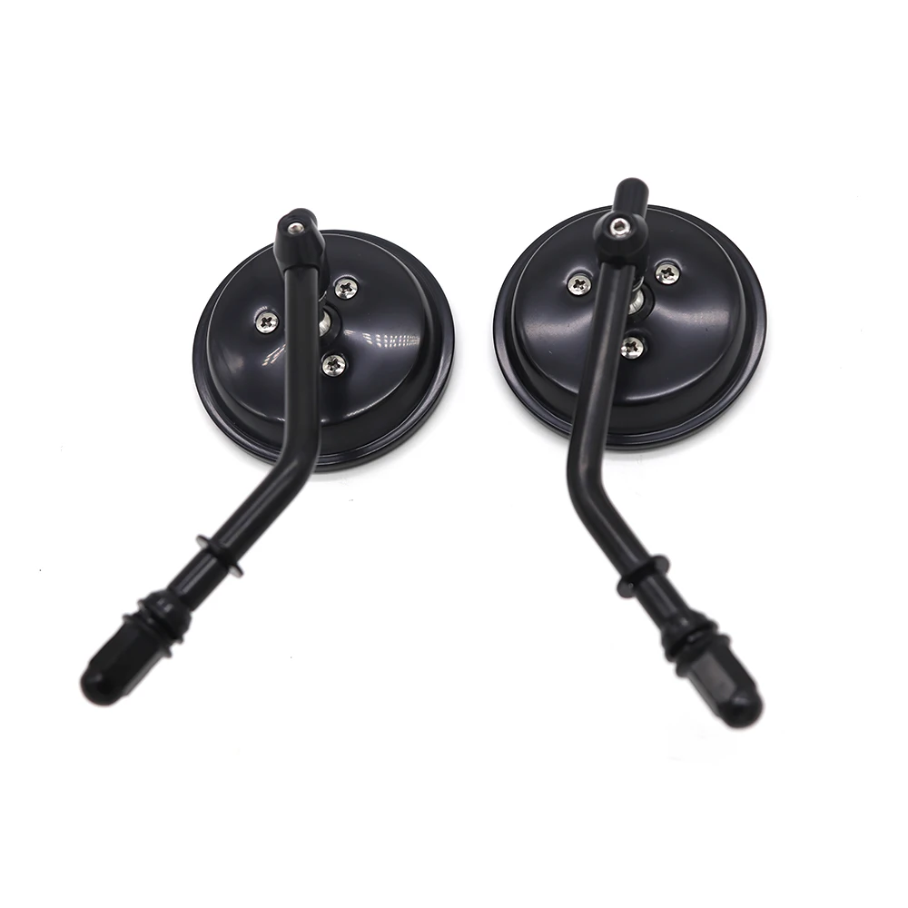 Motorcycle Rearview Mirror Black Round Side Mirrors For Harley Davidson - £27.07 GBP