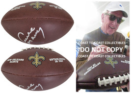 Archie Manning signed New Orleans Saints logo football proof COA autographed - £156.44 GBP
