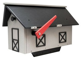 CLASSIC BARN MAILBOX - All Weather 4 Season Poly Post Mount Mail Box AMI... - £180.09 GBP+