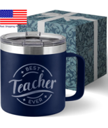 Best Teacher Ever Tumbler with Lid- New Teacher Appreciation Gifts Ideas... - £24.47 GBP