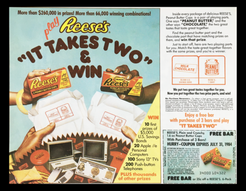 1984 Reese&#39;s Peanut Butter Chips Circular Coupon Advertisement - $18.95