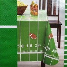 Football Field Vinyl Tablecloth 60x84 Rectangle Yard Lines NFL SUPER BOW... - $12.29