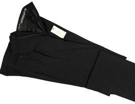 NEW $695 Giorgio Armani Black Label Dress Pants!  US 40 e 58  Black  Fla... - £205.62 GBP