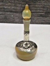 Vtg King Solomons Finds Art Glass Sterling Overlay Perfume Scent Bottle ... - £55.85 GBP