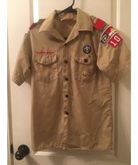 Official Boy Scouts Of America Youth Button Up Shirt Boys Size Large Kha... - £24.77 GBP