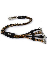 550 Paracord Motorcycle Whip Get Back Whip Metal Skulls 36&quot; - Orange Mix... - $35.87 CAD