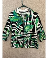 90s Onque Casuals Elements of Style Clothing Tropical Full Zip Sweater J... - $35.39 CAD