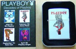 Rare 2003 Zebra Pin Up Girl Playboy Cover  Zippo Lighter - £37.31 GBP