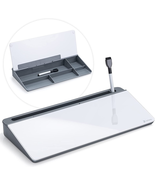 Glass Desk Whiteboard with Storage, Desktop Organizer To-Do List Memo No... - €28,70 EUR