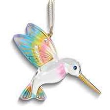 Glass Baron Rainbow Hummingbird Glass Ornament - £27.33 GBP