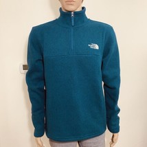 The North Face Men&#39;s Leo 1/4 Zip Sweater Fleece Jacket Monterey Blue Hea... - £38.44 GBP