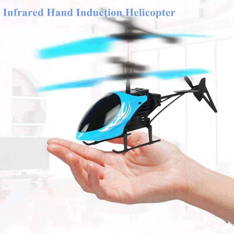 Flying Mini RC Infraed Hand-induction Remote Control Aircraft Helicopter Plastic - £15.94 GBP