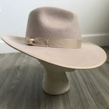 Gigi Pip Monroe Rancher Hat 59 Large Nude Australian Wool Felt Fedora - $26.65