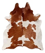 LJD Brown and White Cowhide Rug Natural Cow Skin Cow Hide Leather Area R... - $3,696.74 MXN