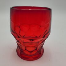 Vintage Anchor Hocking? Viking? Fenton? Glass Georgian Ruby Red Flat Jui... - $11.87