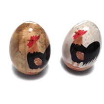 Kitchen Ceramic Eggs Rooster Country Farmhouse Farm Home Decorations Pair - £11.13 GBP