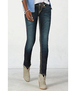 New Womens True Religion Brand Jeans Dark Blue 26 NWT Super T Skinny Fla... - £279.30 GBP