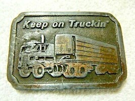 Vintage XNWD Thermo King 1976 Freedom Line &quot;KEEP ON TRUCKIN&quot; Belt Buckle... - £6.19 GBP