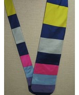 Vintage Gene Meyer Japan Neck Tie/Necktie Silk multi-color stripe 58&quot;x3.5&quot; - $1,203.27 MXN