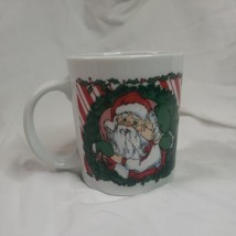 Vintage Christmas Coffee Cup Mug Mr. &amp; Mrs. Santa 1988 Houston Foods 10oz - £10.05 GBP