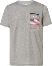 Oakley Men&#39;s Texas T-Shirt Gray Melange (Size L) NEW W TAG - £35.38 GBP