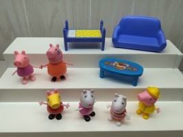 Peppa Pig Mummy Suzy Sheep figures lot couch sofa table bed for house playset - £6.95 GBP