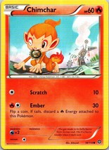 2014 Steam Siege Chimchar #18/114 Non-Holo Pokemon Gaming Card Common - £1.56 GBP