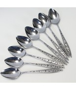 Ekco Santiago Teaspoons 6 1/2" Lot of 8 Stainless - $29.39