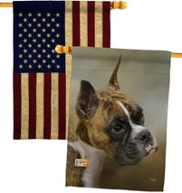 Boxer House Flag Pack Dog Puppy Spoiled Paw Canine Fur Pet Nature Farm Animal Cr - $41.99