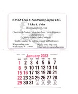 2023 Business Card Stick Up Calendars Peel Press &amp; Stick Set of 5 - $243.34 MXN