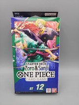 One Piece Card Game Zoro &amp; Sanji Starter Deck ST-12 English Brand New In... - $25.97